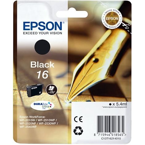 Cartouche Epson 16 noire pour imprimante jet d'encre