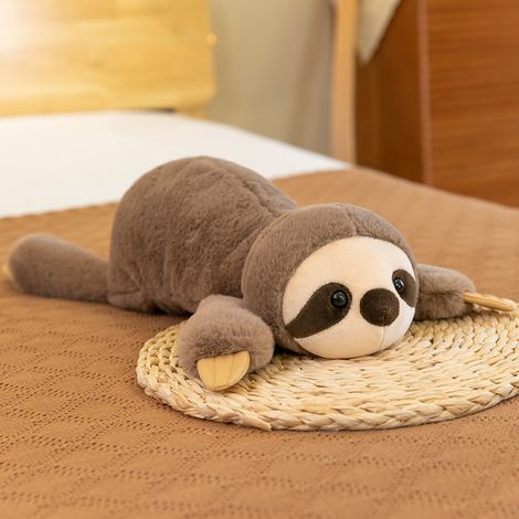 Paresseux lesté 60 cm, animal en peluche pondérée anti-stress, raton laveur câlin jouet doux, cadeau plush pour petite amie (1/4)