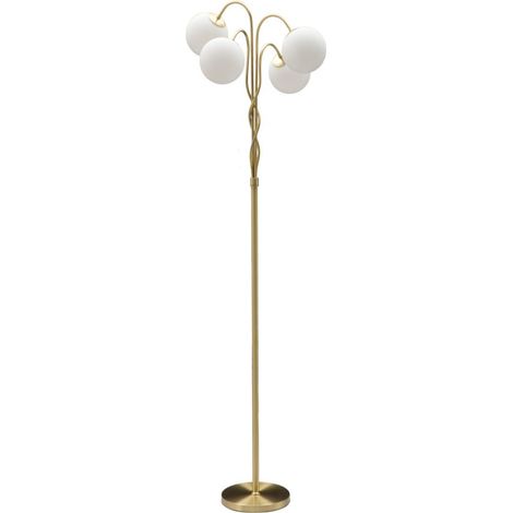 Lampada da terra in metallo bianco, Ø54x176 cm – Glamy (1/5)