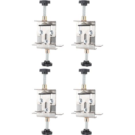 4 pièces gabarit de pose pour porte de placard, outil de réglage de poignée en acier inoxydable, accessoire de montage de porte d'armoire (1/5)