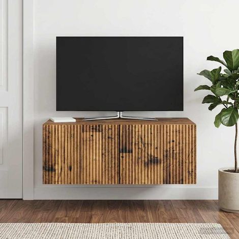 Wandmontierter TV-Schrank Altholz 78,5 x 41 x 30 cm (1/5)
