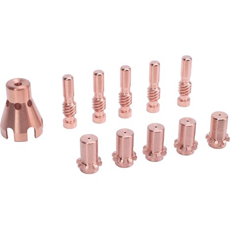 Kit d'accessoires pour pistolet de soudage MIG (11 pièces) : électrodes PCT80, pointes de protection et boîte de rangement pour découpeur plasma KP2062-3B1 et KP2065-1. (1/5)