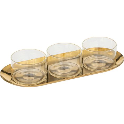 Bol en verre pour les collations sur soucoupe AUTOMNE.