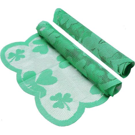 Dessous de verre trèfle (lot de 2) - Décoration de table verte réutilisable pour la Saint-Patrick (1/5)