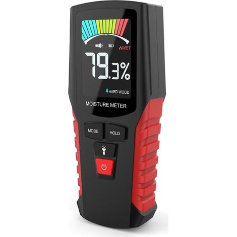 Wood moisture meter – Accurate measurement for hardwood and building materials – Digital display – Professional tool (1/5)