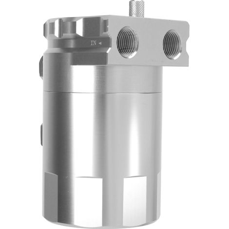Réservoir de récupération d'huile en alliage d'aluminium, séparateur de carburant, piège à carburant, remplacement pour Chevy Silverado 1500 argenté (1/5)