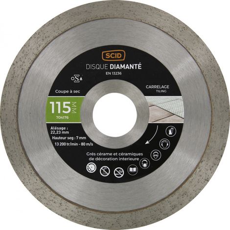 Disco de azulejero de alta gama 115 22,23
