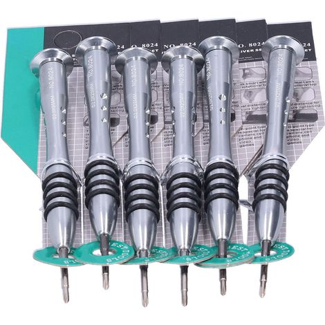 Jeu de 6 tournevis cruciformes en acier au chrome-vanadium, outil de réparation pour le démontage de produits électroniques, Cross 2.0 (1/5)