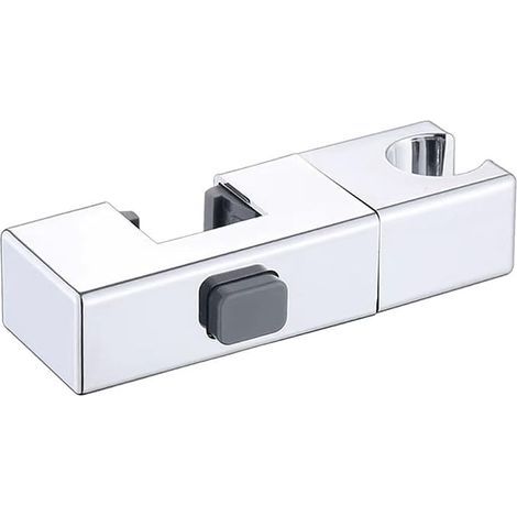 Support de pommeau de douche carré en ABS avec support rotatif réglable, base fixe pour tube rectangulaire de 30 x 18 mm (1/4)