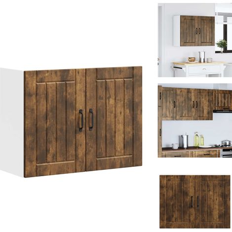 Küchen-Hängeschrank Lucca Räuchereiche Holzwerkstoff - Küchen-Wandschrank - Küchen-Wandschränke - Wandschrank Küche - Küchenschrank (1/5)