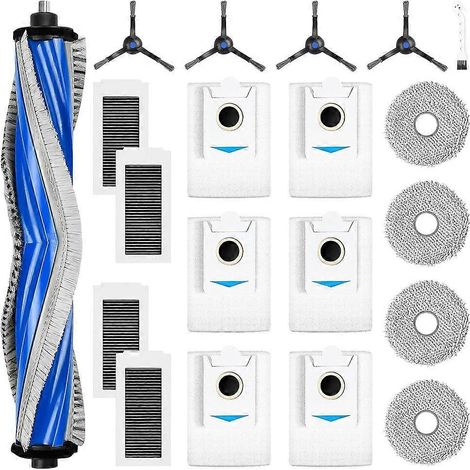 Ersatzteile für den Ecovacs Deebot X5 Omni Saugroboter: Hauptbürste, HEPA-Filter, Reinigungstuch, Staubbeutel