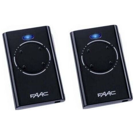 2 Pièces Télécommande Copiable Compatible FAAC XT4 433 Noir - Portail Automatique Garage (1/5)