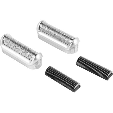 Tête de rasoir, bloc couteaux et grille de remplacement compatibles pour rasoirs Braun Série 1 : 10B/20B, 180, 190s-1, 1775, 1735, 5729(2 Grille simple + 2 tête de coupe)