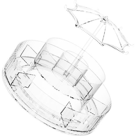 360° drehbarer Make-up-Organizer – 360° drehbares Kosmetikdisplay – geeignet für Pinsel, Lippenstifte und Schmuck (1/5)