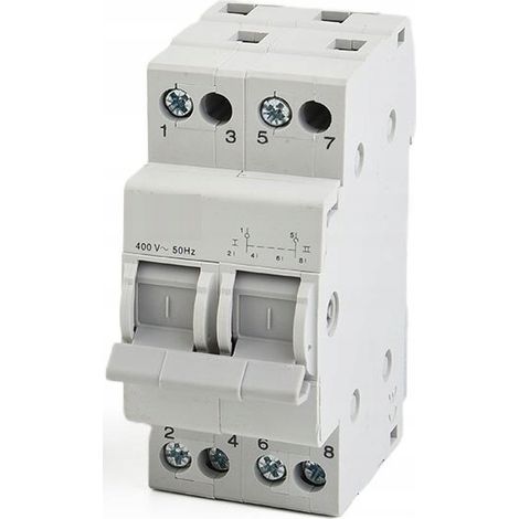 Modulswitch 2P 63A - 4-polig - Netz-Generator - Robust und zuverlässig - IP20 Schutz