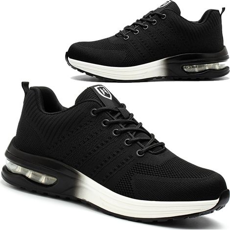 Chaussures Sécurité Hommes Femmes Blanches T41, Légères Respirantes Maille (1/5)