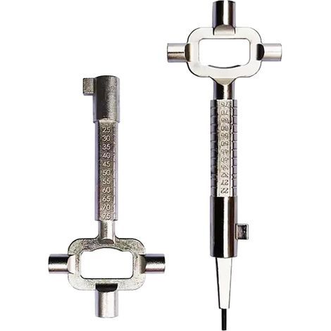 Set of 2 electrical cabinet keys - Construction key - Architect's key - Door opening tool - Universal construction key - Multifunctional construction key (1/4)