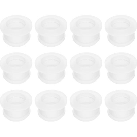 12 Pièces Passe Fils Électrique en Caoutchouc, 12.5mm Trou de Perçage, Passe Câble 9.5mm Diamètre, Bouchon Trou Joint Œillet Protection Fil pour Prise Sortie Câble, Transparent (1/5)