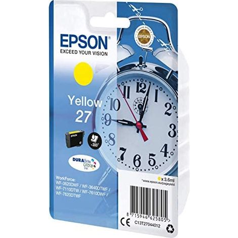 Epson Alarm clock Cartuccia Sveglia Giallo Inchiostri DURABrite Ultra 27 C13T27044012 (1/4)
