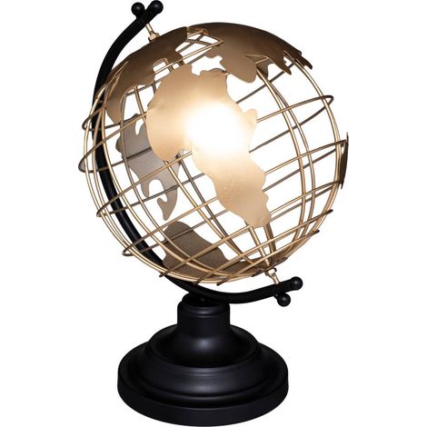Mappamondo nino h.29,5cm metallo dorato - Atmosphera créateur d'intérieur