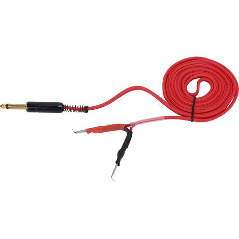 Cordon de connexion professionnel en silicone pour machine à tatouer, accessoire de ligne d'alimentation rouge. (1/5)
