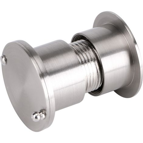 Viseur de porte grand angle 28mm avec cache confidentialité robuste chrome brossé (1/5)