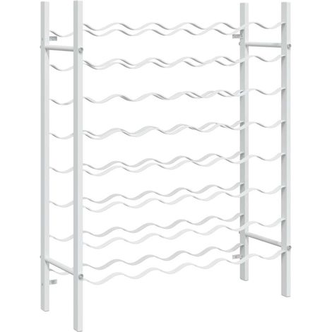 Maison Exclusive - Casier à bouteilles pour 48 bouteilles Blanc Métal (1/5)