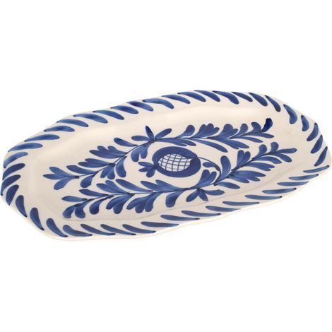 Vassoio decorativo in ceramica bohémien per la casa, ideale come centrotavola e come decorazione per il soggiorno, resistente ed elegante