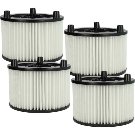 vhbw 4x filtro a pieghe piatte sostituisce Bosch 2609256F35 per aspiratore bianco, lavabile (1/4)