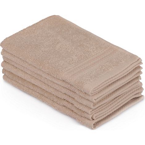 Set di salviette Set 100% Cotone Beige 500 gr/m² (1/5)