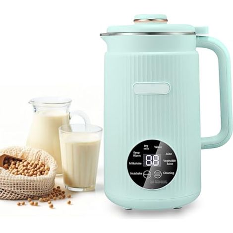 Máquina automática para preparar leche de nueces, leche de almendras para preparar leches vegetales caseras, avena, soja y bebidas sin lácteos. Función de mantenimiento del calor durante 8 horas y aut