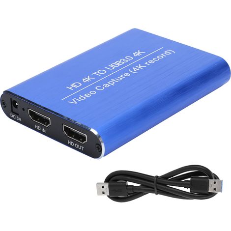 Spielaufzeichnungs- und Live-Streaming-Box, USB3.0 4K 60FPS Videoaufnahmekarte, HDMI-Recorder für 1080P. (1/5)