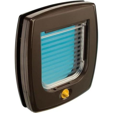 Ferplast Katzenklappe Swing 3 braun mit 4-Stufen-Verriegelung