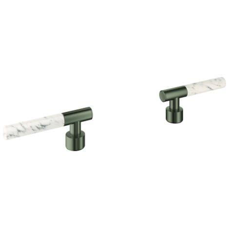 Grohe Atrio Private Collection Hebelgriffe für 21134/21140/20587/20593/25227, White Attica Caesarstone, Satin Graphite