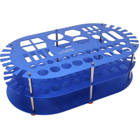 Schreibtisch-Organizer, Werkzeugaufbewahrungsregal, Aufbewahrungsregal aus Aluminiumlegierung für Modellauto-Zubehör (blau) (1/5)