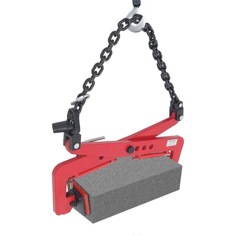 Pince de levage robuste 23"/17"/12" (350 kg/500 kg) - Pince verticale pour pierres (47-142 pouces 325 kg) - rouge (1/5)