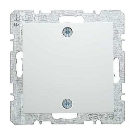 Berker S1 B3 B7  Piastra cieca con cornice avvitata bianco polare lucido 10098919