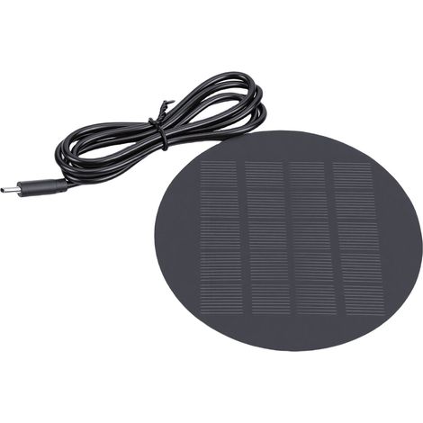 Panneau solaire portable étanche de 1,2 W en silicium polycristallin avec port USB-C pour téléphones portables, batteries externes et lampes LED (1/5)