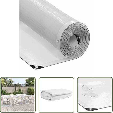 vidaXL Bâche transparente avec œillets 3x12 m polyéthylène (1/5)