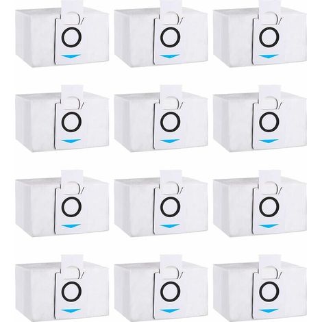Lot de 12 Sacs d\'aspirateur Accessoires compatible avec Ecovacs Deebot X1 Omni, X1 e Omni, X1 TURBO, T20 Omni, Sac à poussière de Rechange pour ecovacs deebot Aspirateur (1/5)