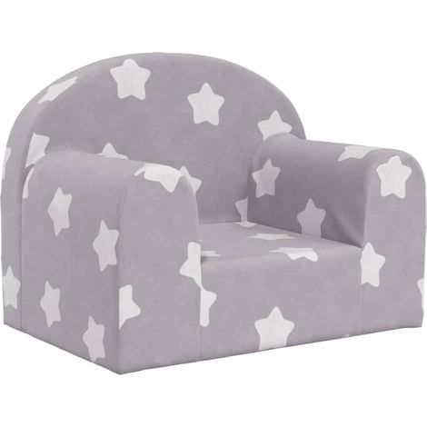 Canapé pour enfants,Sofa pour Salon,Banquette gris clair avec étoiles peluche douce CDS68597 (1/5)