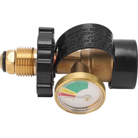 Adaptateur de Bouteille de Gaz avec Cadran Coloré et Détection de Fuite - Indicateur de Niveau de Sécurité pour Propane (1/5)