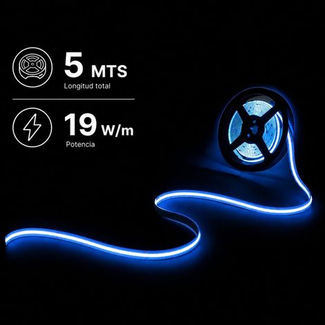 Tira LED COB 24V DC - RGBCW - 19W/m - 12mm - IP20 - Rollo De