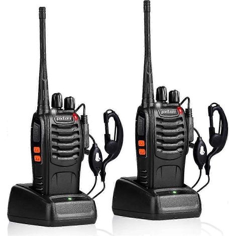 Talkies-walkies rechargeables longue portée avec oreillettes, émetteurs-récepteurs portables UHF avec lampe torche et batterie Li-ion. (1/5)