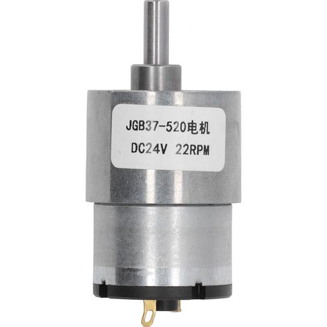 Moteur Réducteur à Vis Sans Fin Autobloquant Fort Couple Bobine Laiton Moteur Électrique CC 24V 22Tr/min (1/5)