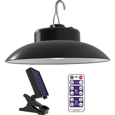 Lampes solaires pour parasols, Lampe de Parasol 3Pcs/Set Solaire Télécommande Chargement USB Affichage de Puissance 1.2W Lumières pour Tente Camping Patio Deck, Lumière Chaude (1/4)