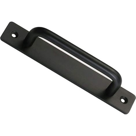 Poignée de porte de grange, poignée de porte de grange coulissante parfaite incluse 2 vis - noir, 150 mm (1/5)