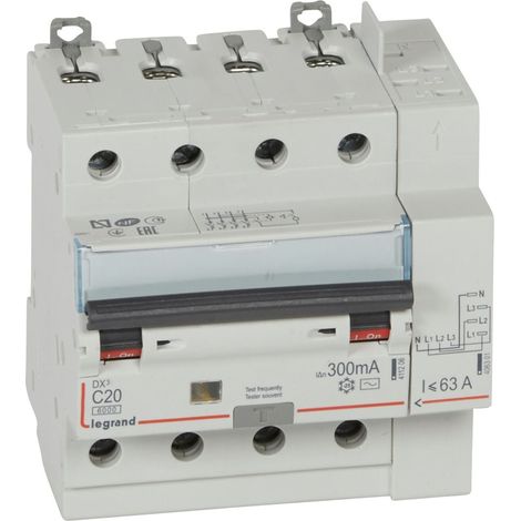 Differentieel Automaat DX3 4P Karakteristiek C 20A 300mA 6kA - LEG411217