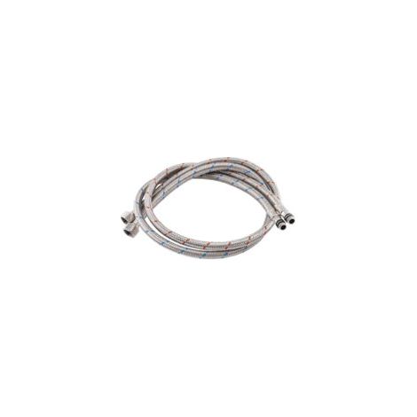 Raccordement flexible inox 100cm – Connexion mitigeur pour eau chaude et froide – Pression 10 bars – Débit 28 L/min (1/5)
