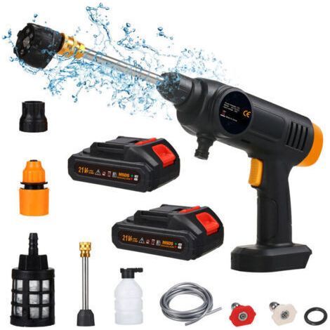 21V Nettoyeur Haute Pression Portable: 870PSI Laveur Haute Pression sans Fil 60 Bar avec Batterie et Chargeur, Adapté au Nettoyage des Balcons, Terrasses et Voitures (1/5)